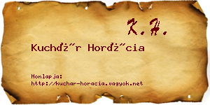 Kuchár Horácia névjegykártya